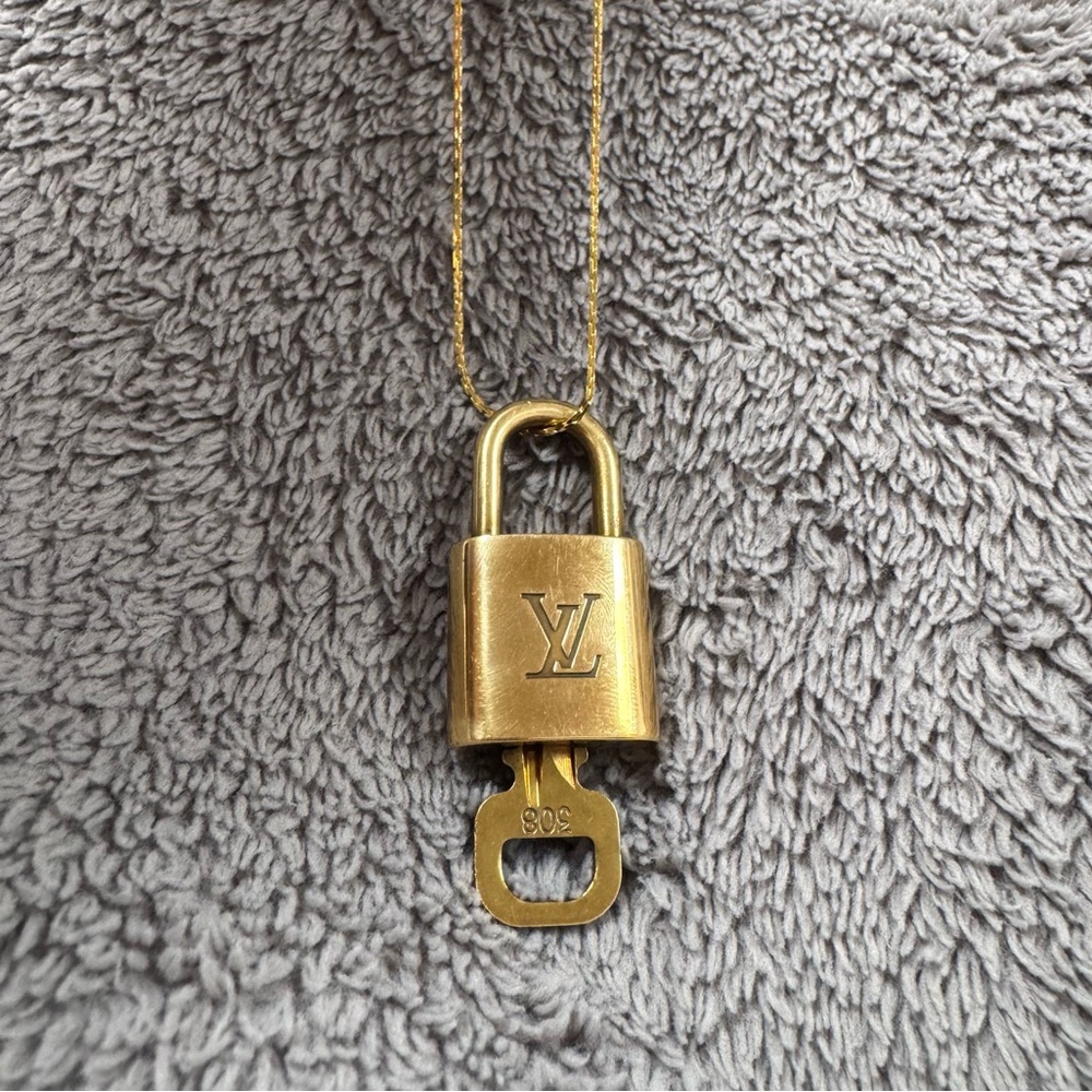 Louis Vuitton Lock and Key #308 on a chain